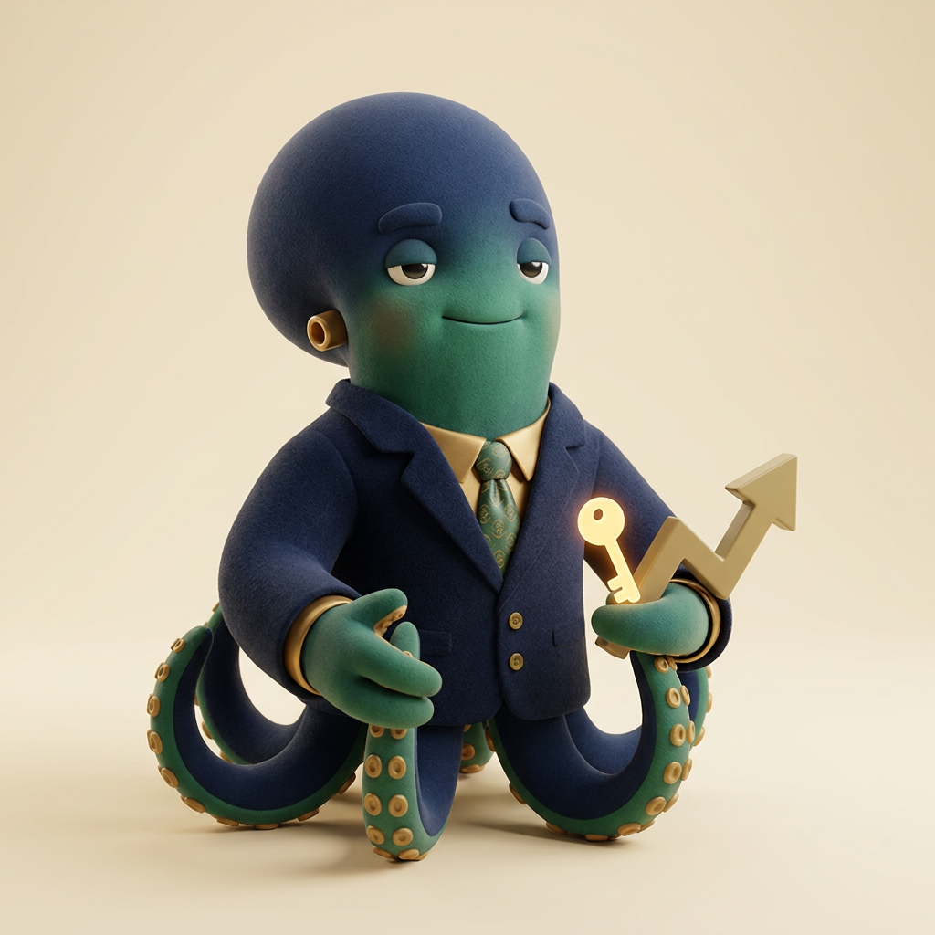 OctoClaw — осьминог-предприниматель, маскот сервиса